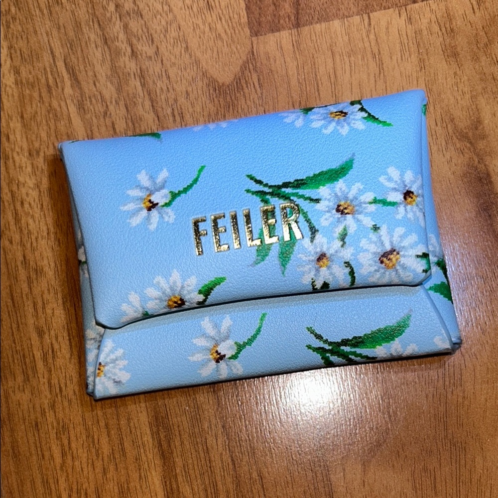Brand New Feiler Floral Coin Purse / Card Holder